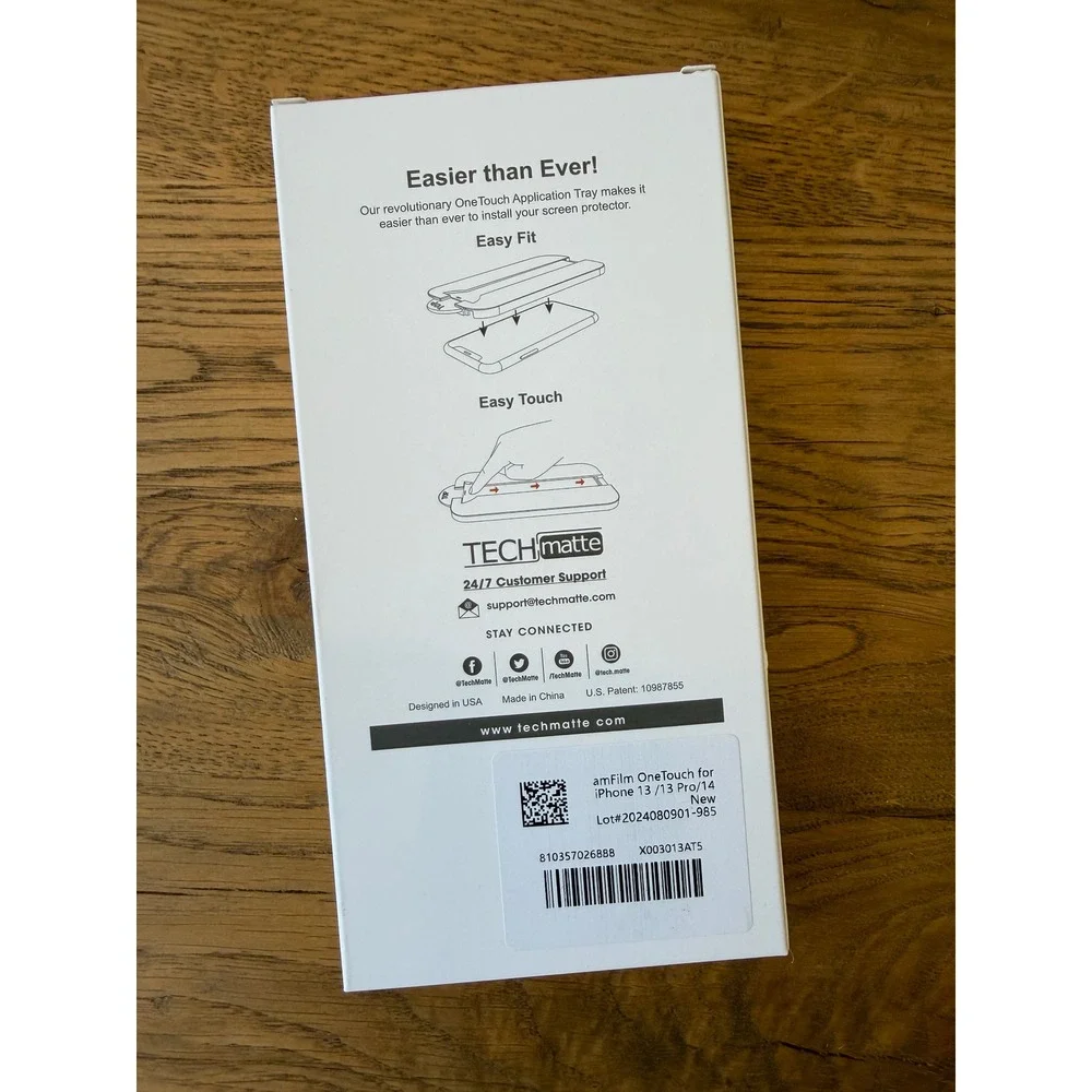 TechMatte amFilm‎ Screen Protector Kit with Easy Installation Tray and Tools NEW